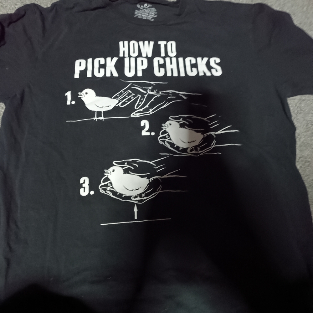 Black Graphic Tee with Humorous Print